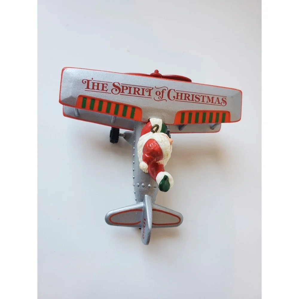 Vintage 1982 Hallmark Keepsake Ornament Spirit of Christmas Santa Claus Airplane
